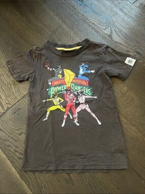 Cotton On Power Rangers Kids Black T‑Shirt Costume Top